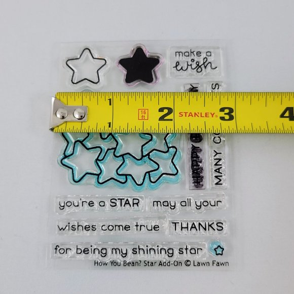 Clear Stamp Set Lawn Fawn How You Bean? Star Add-On Birthday Wish Read - Picture 6 of 6